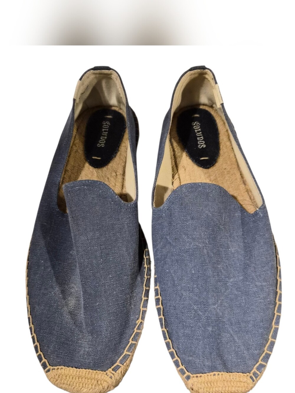 Soludos Men's Navy Canvas Espadrilles Slip On Blue Size 11